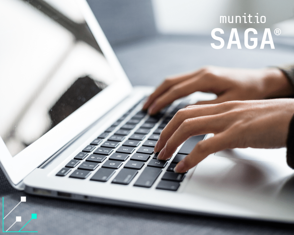 Hands typing on a laptop keyboard, highlighting the relevance of understanding What is ransomware-as-a-service and how digital entry points can be exploited by cybercriminals.