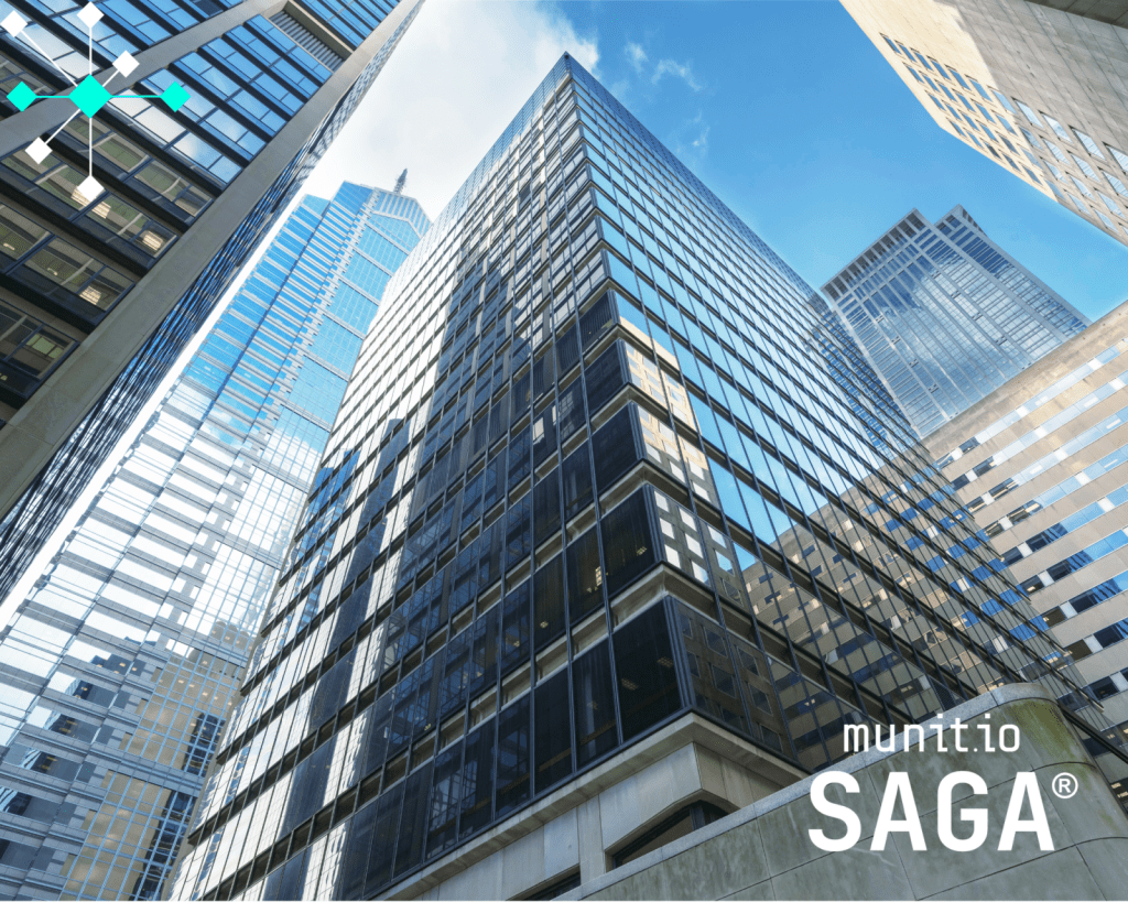 Tall corporate skyscrapers with reflective glass windows symbolizing large organizations and data ecosystems, supporting the theme of How data brokers sell your information and the risks tied to corporate data exposure.