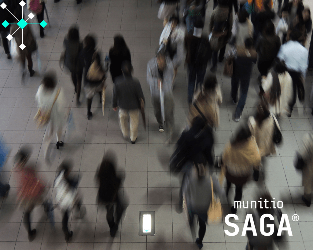 A large crowd of people walking through a public space, illustrating how personal information from everyday individuals can become part of the Types of data sold on the dark web when exposed through breaches.