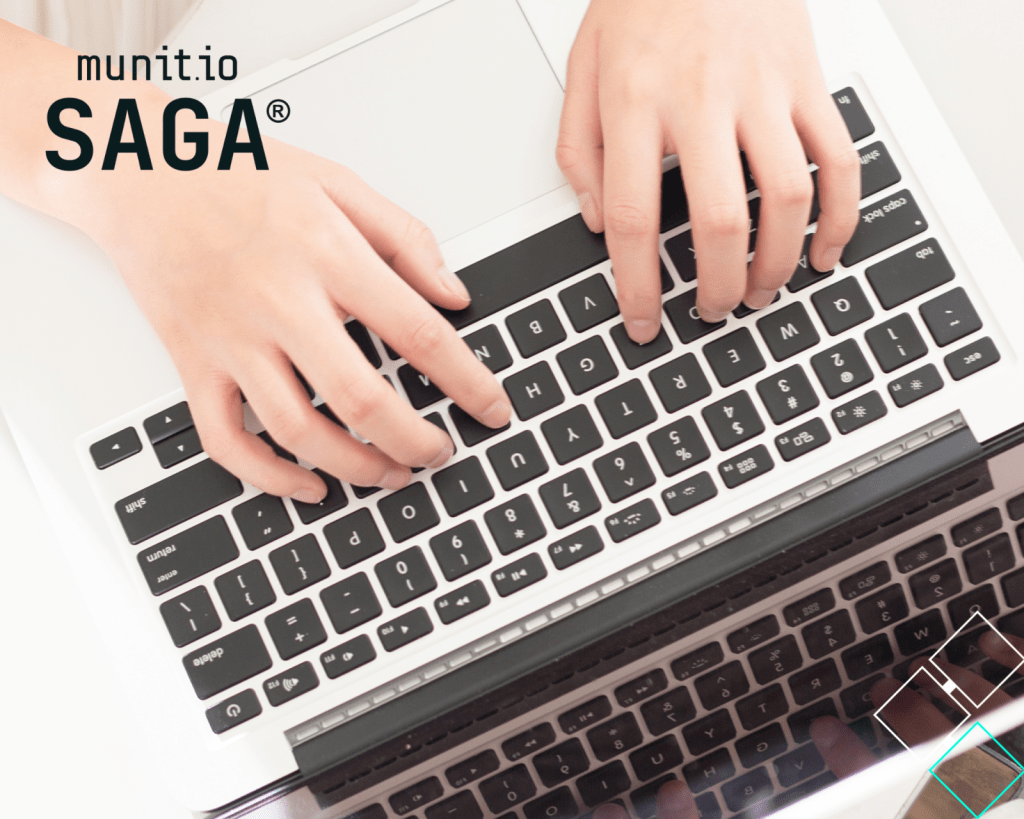 Hands typing on a laptop keyboard, highlighting online activity and the risks behind What is typosquatting when users enter incorrect or deceptive web addresses.