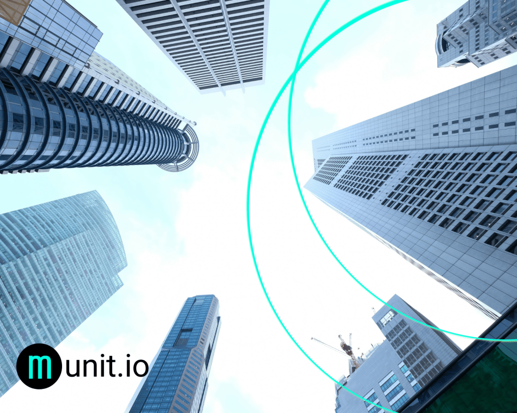 Upward view of modern skyscrapers forming a connected urban skyline, symbolizing enterprise infrastructure and strategic response planning when asking What should you do after a data breach?