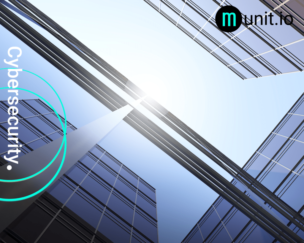 Upward view of modern glass office buildings converging toward the sky, representing digital infrastructure and visibility challenges in How do you know if your company data is on the dark web?