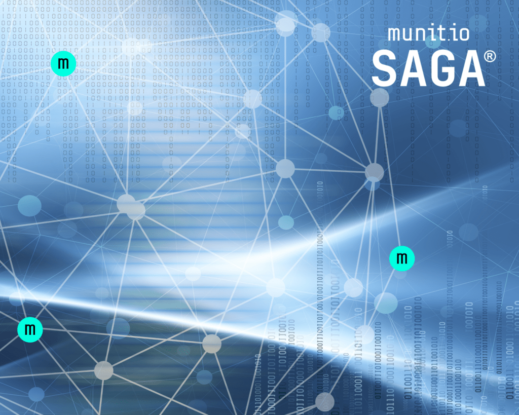 Abstract digital network with connected nodes, binary code, and data flows across a blue background, illustrating incident response and visibility when considering What should you do after a data breach?